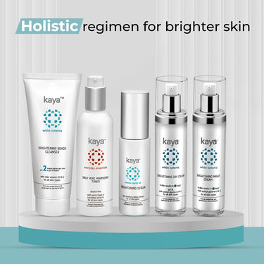 Kaya Clinic Brightening Day Cream, 50ml with Vitamin C & Azelaic Acid, Daily Use Moisturizer, SPF15, Lightweight for All Skin Types